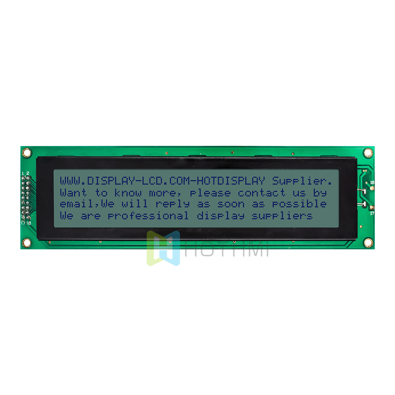 4X40 character LCD modules | monochrome display STN positive display | with white backlight | Arduino display | gray background with blue characters | Arduino