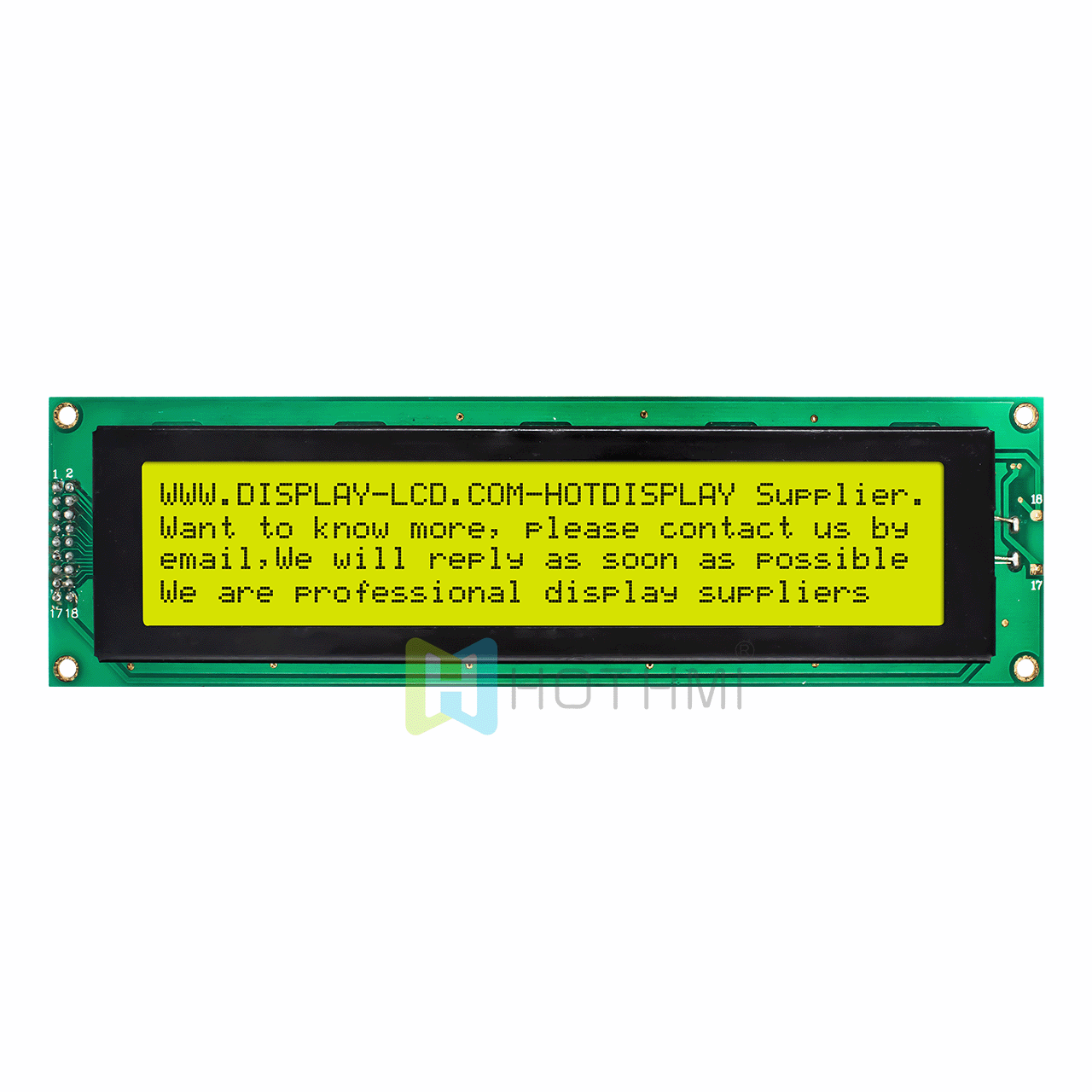 4X40 character monochrome LCD display module | STN positive display | with yellow-green backlight | Arduino display | ST7066U