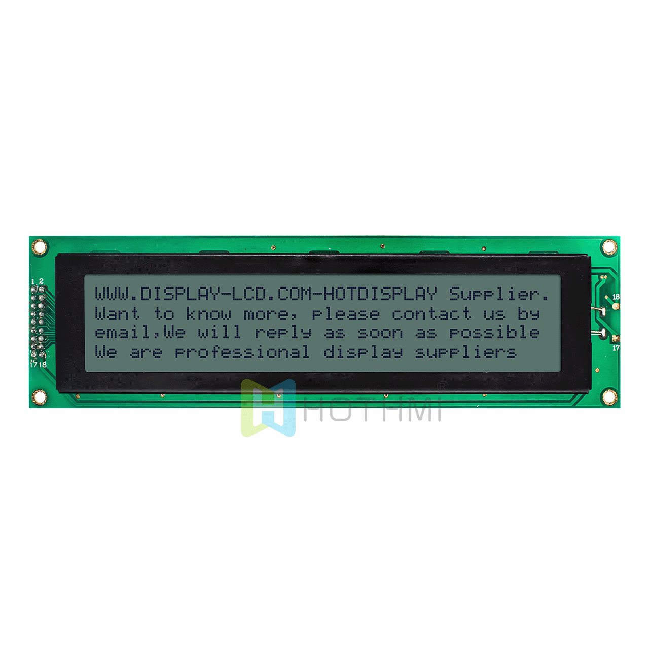4X40 character monochrome LCD display module | STN positive display | with yellow-green backlight | Arduino display | ST7066U