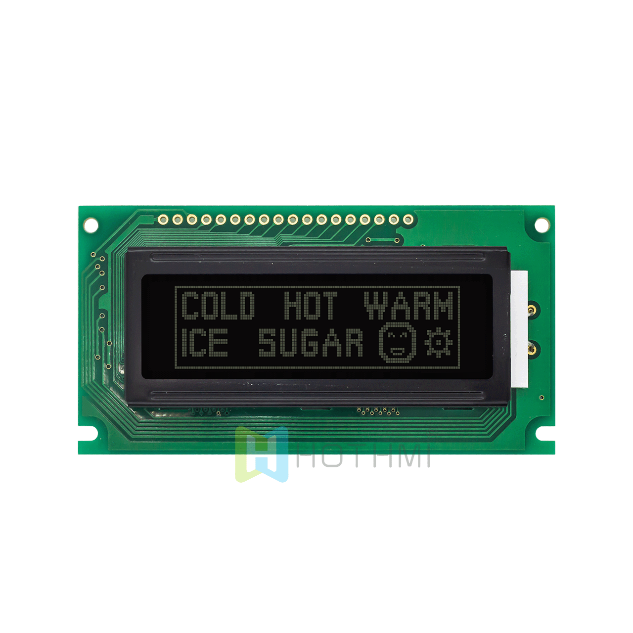 2.5"122X32 monochrome graphic LCD | DFSTN (-) with white side backlight | Arduino | transflective display | white graphics on black | ST7920 controller