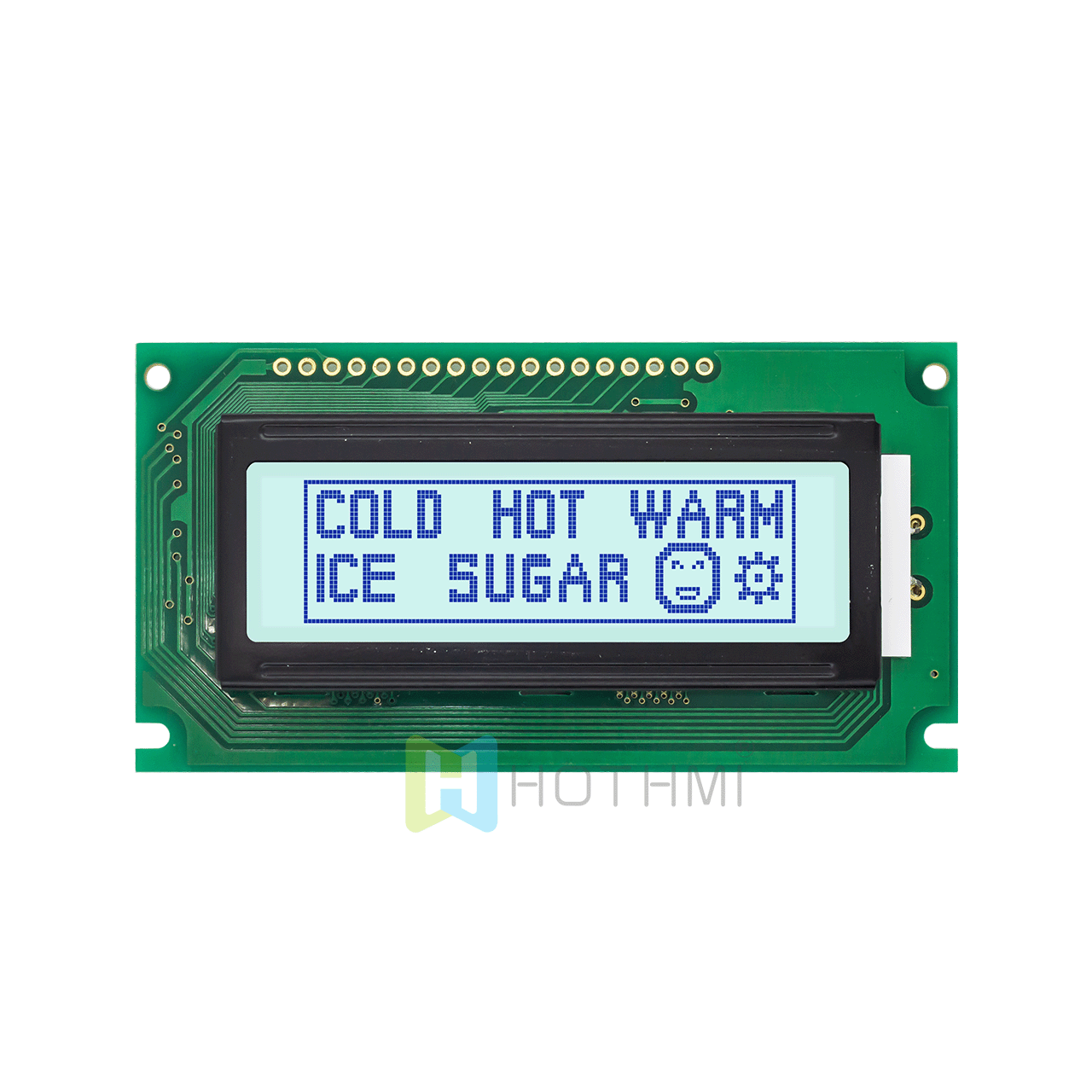 2.5"122X32 Graphic LCD Module | DFSTN-Black Display with Side White Backlight and Pin Header | 5.0v | Monochrome Display