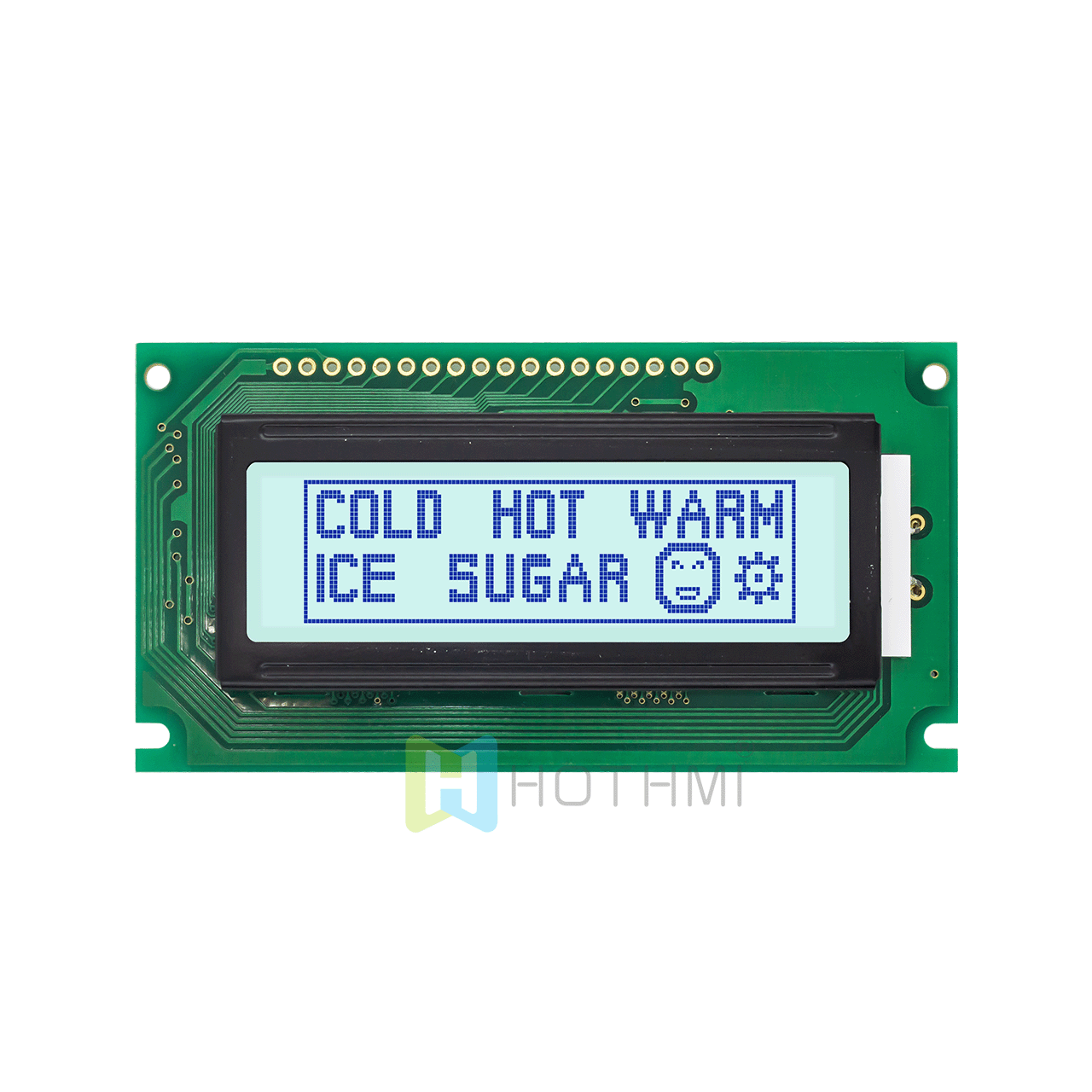 2.5"122X32 图形 LCD 模块 | DFSTN-黑底显示屏，带侧面白色背光和针座 | 5.0v | 单色显示屏