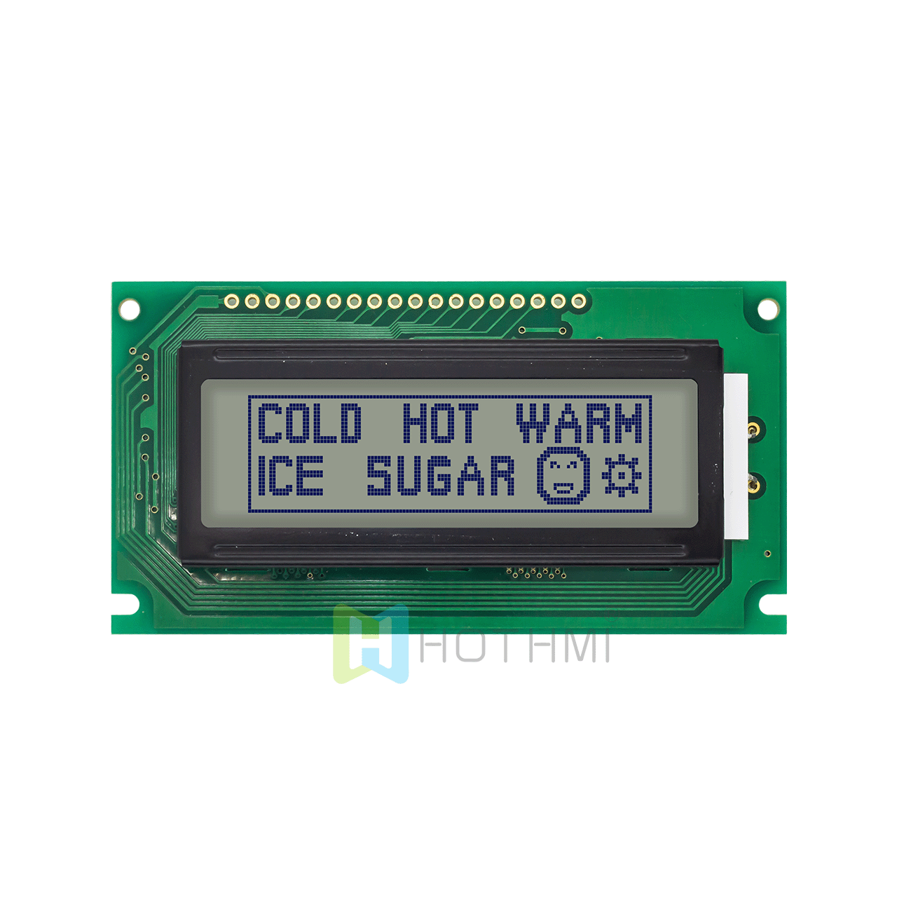 2.5"122X32 Graphic LCD Module | DFSTN-Black Display with Side White Backlight and Pin Header | 5.0v | Monochrome Display