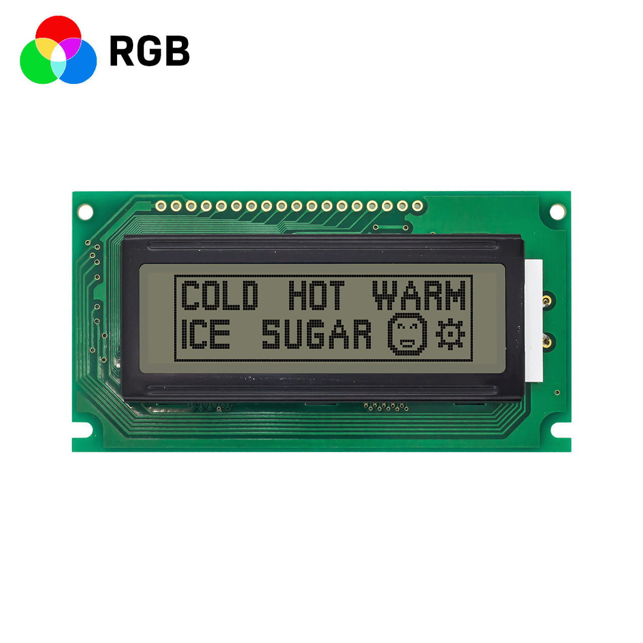 2.5"122X32 Graphic LCD | FSTN front display with RGB side backlight |  Arduino | Fully reflective display | 5.0V