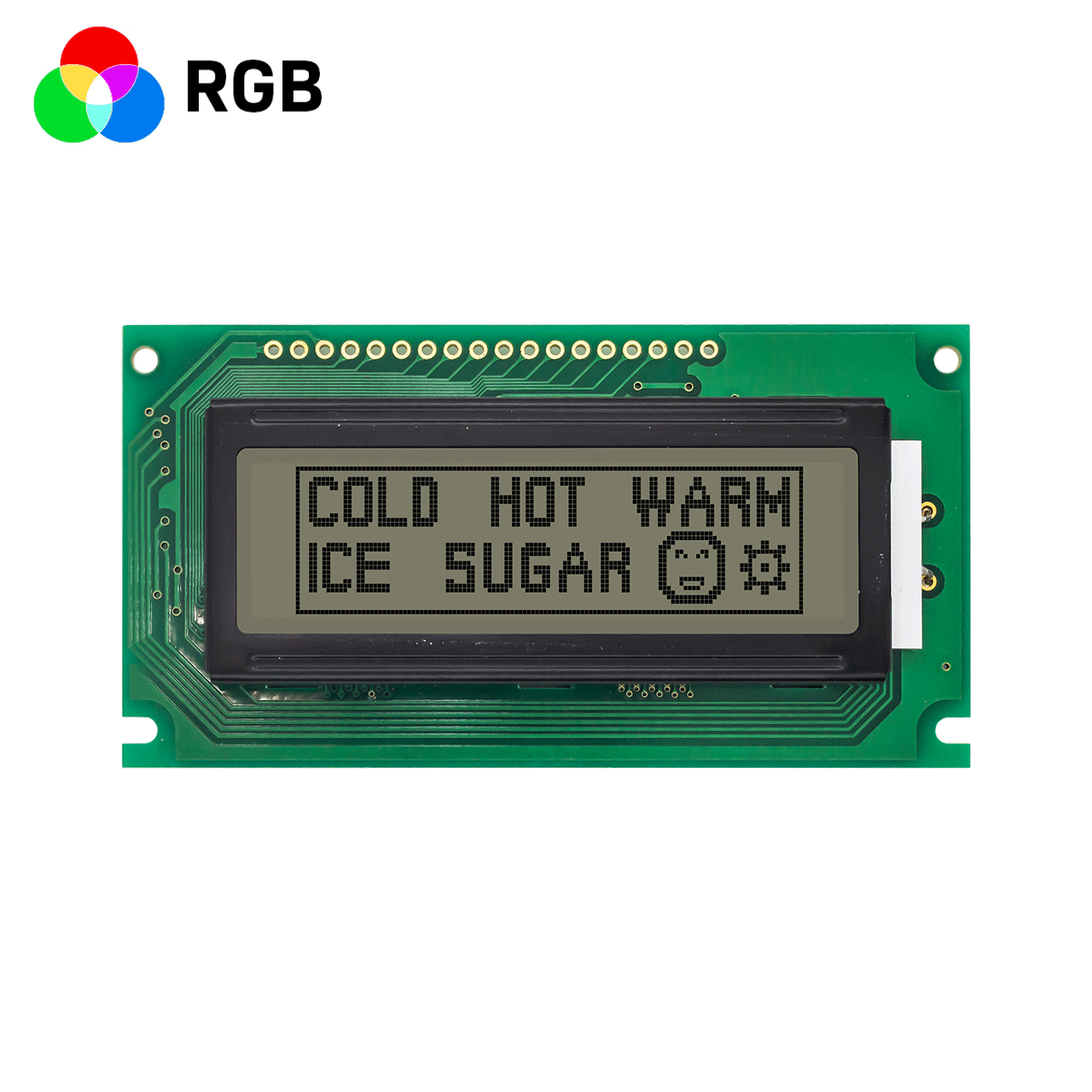 2.5"122X32 图形 LCD 液晶显示屏 | 带RGB红绿蓝侧背光的FSTN正显 | Adruino | 全透反射式显示屏 | 5.0V