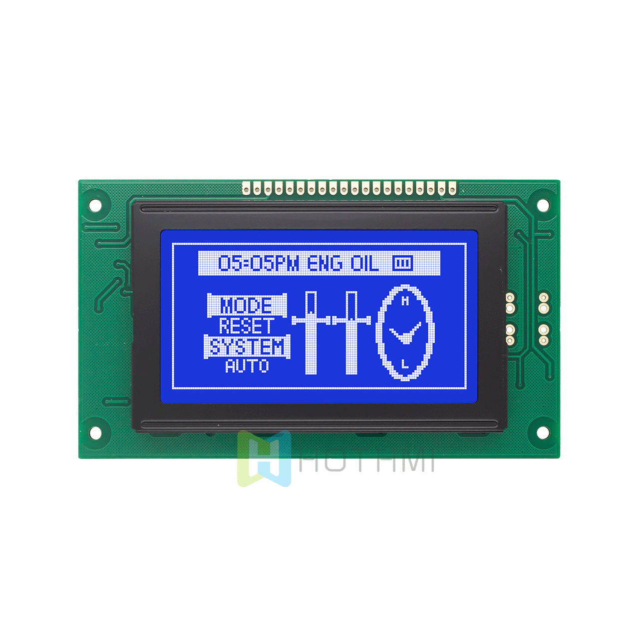 3.2"128X64 Graphic LCD Module | White Backlight | STN(-) | Adruino | 5.0v | KS0107+KS0108 or compatible | Fully Transparent Polaroid