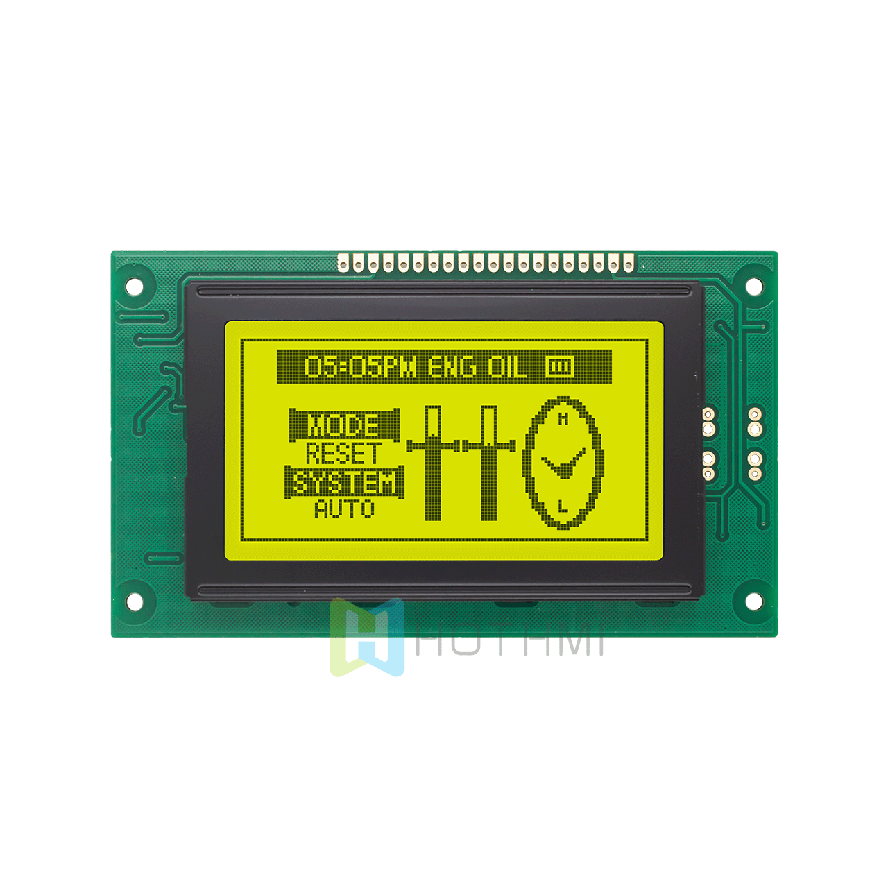3.2"128X64 monochrome graphic LCD module | with yellow-green backlight | STN(+) | 5.0v | parallel interface | Adruino