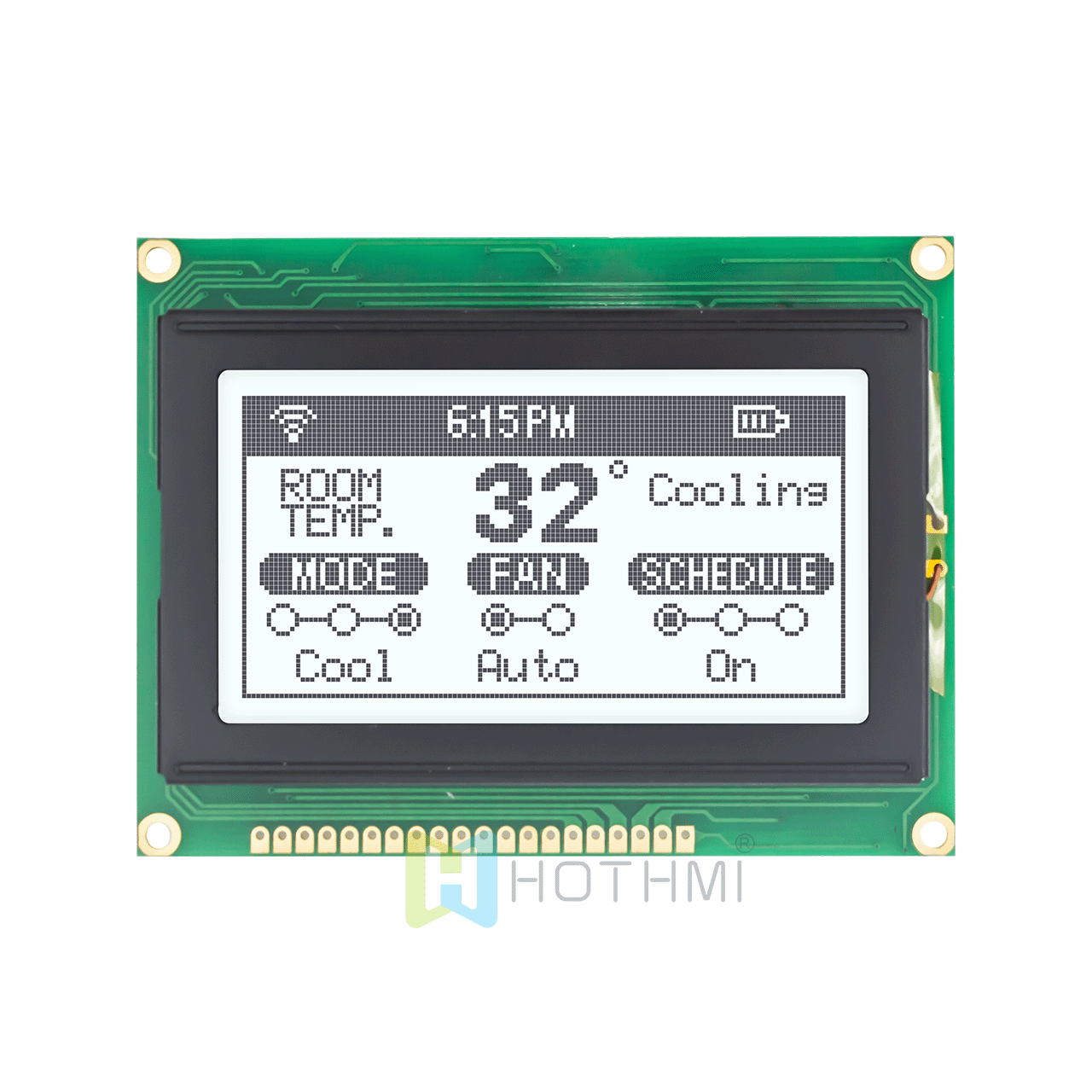 3.2"5.0V/低成本白底图形显示屏/128x64图形液晶模块/FSTN正向/白色灰图像//KS0108/ks0107或兼容