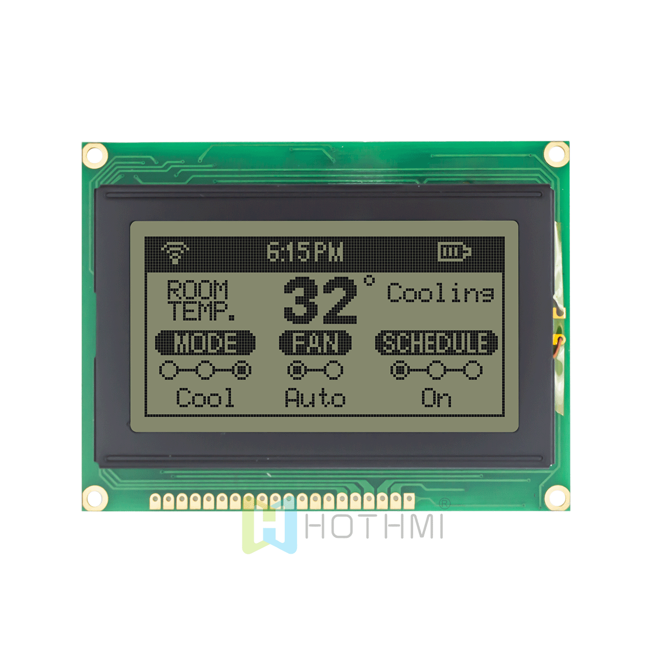 3.2"5.0V/低成本白底图形显示屏/128x64图形液晶模块/FSTN正向/白色灰图像//KS0108/ks0107或兼容