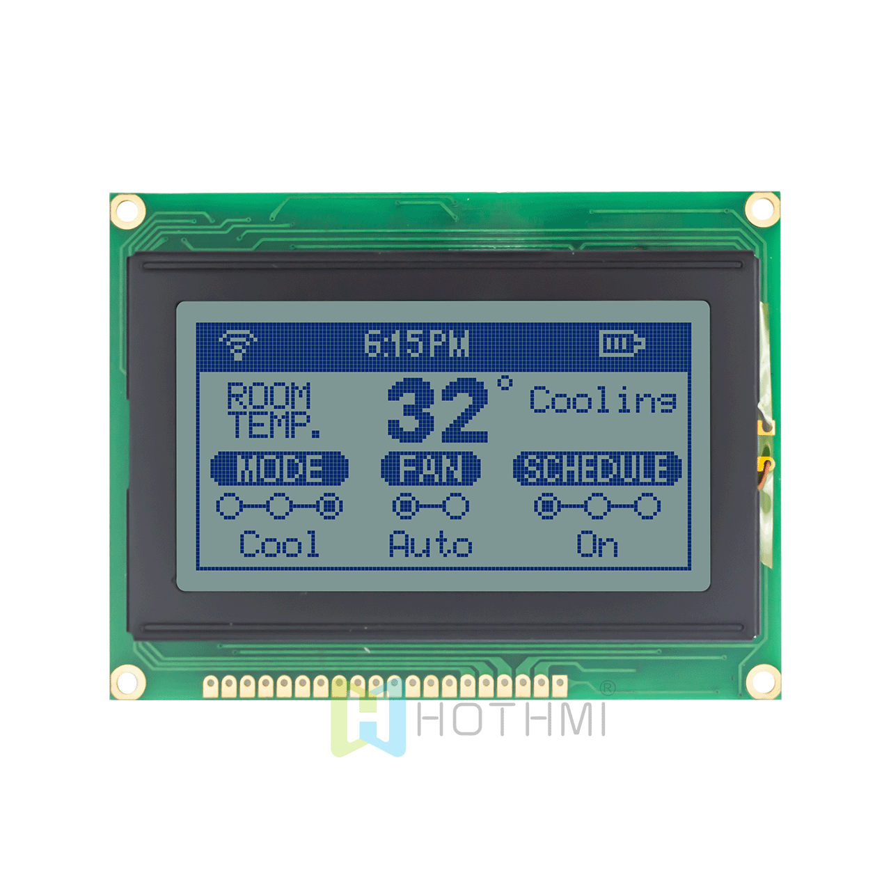 3.2"LCD display 128x64 graphics module display KS0107+KS0108 or compatible controller