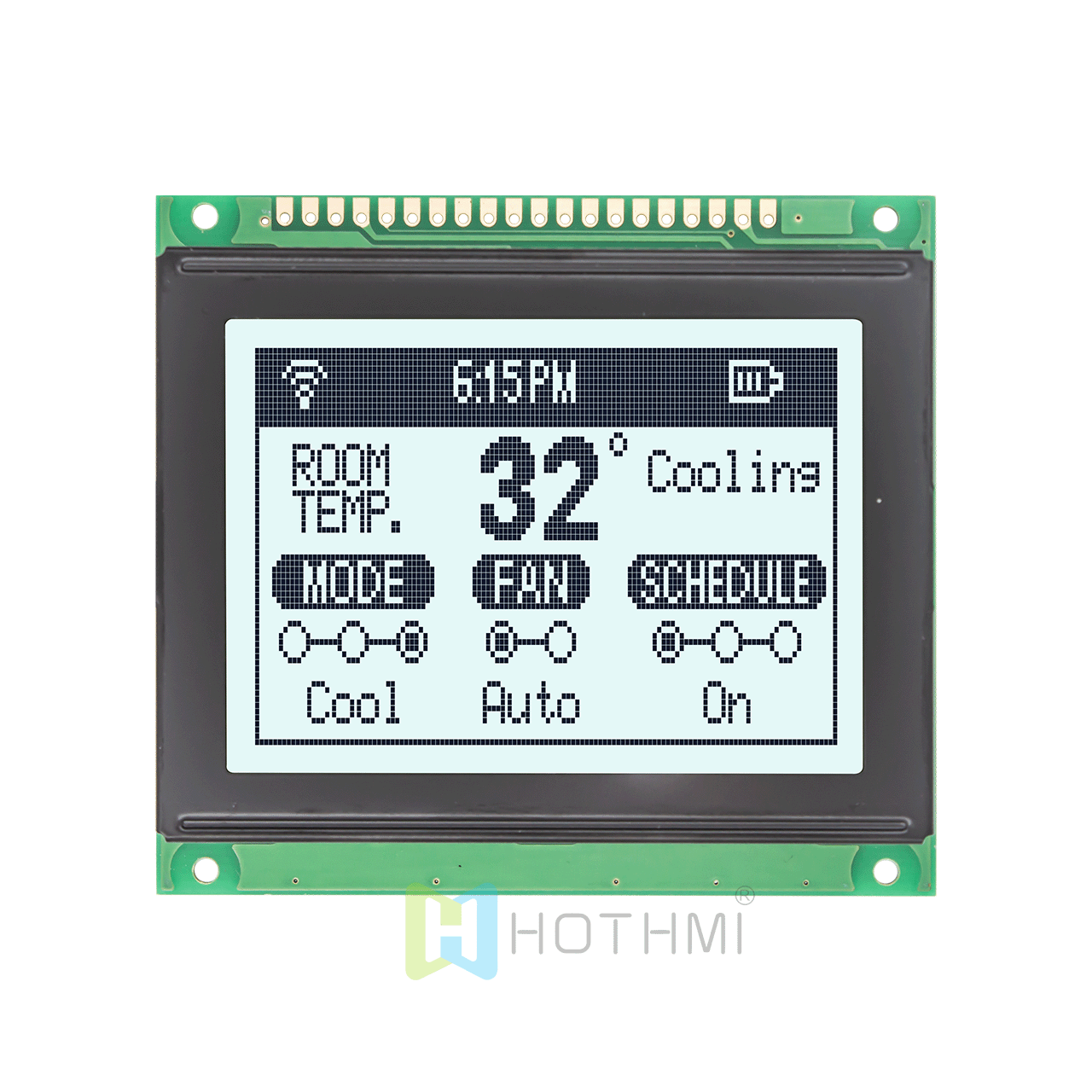 3.0"128x64 LCM graphic display module | FSTN Positive | Gray text on white background | 5.0v | Arduino