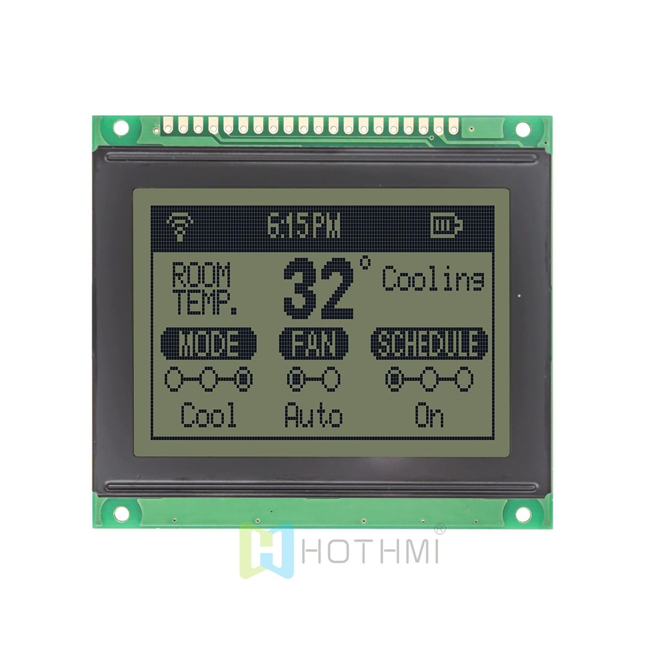 3.0"128x64 LCM graphic display module | FSTN Positive | Gray text on white background | 5.0v | Arduino