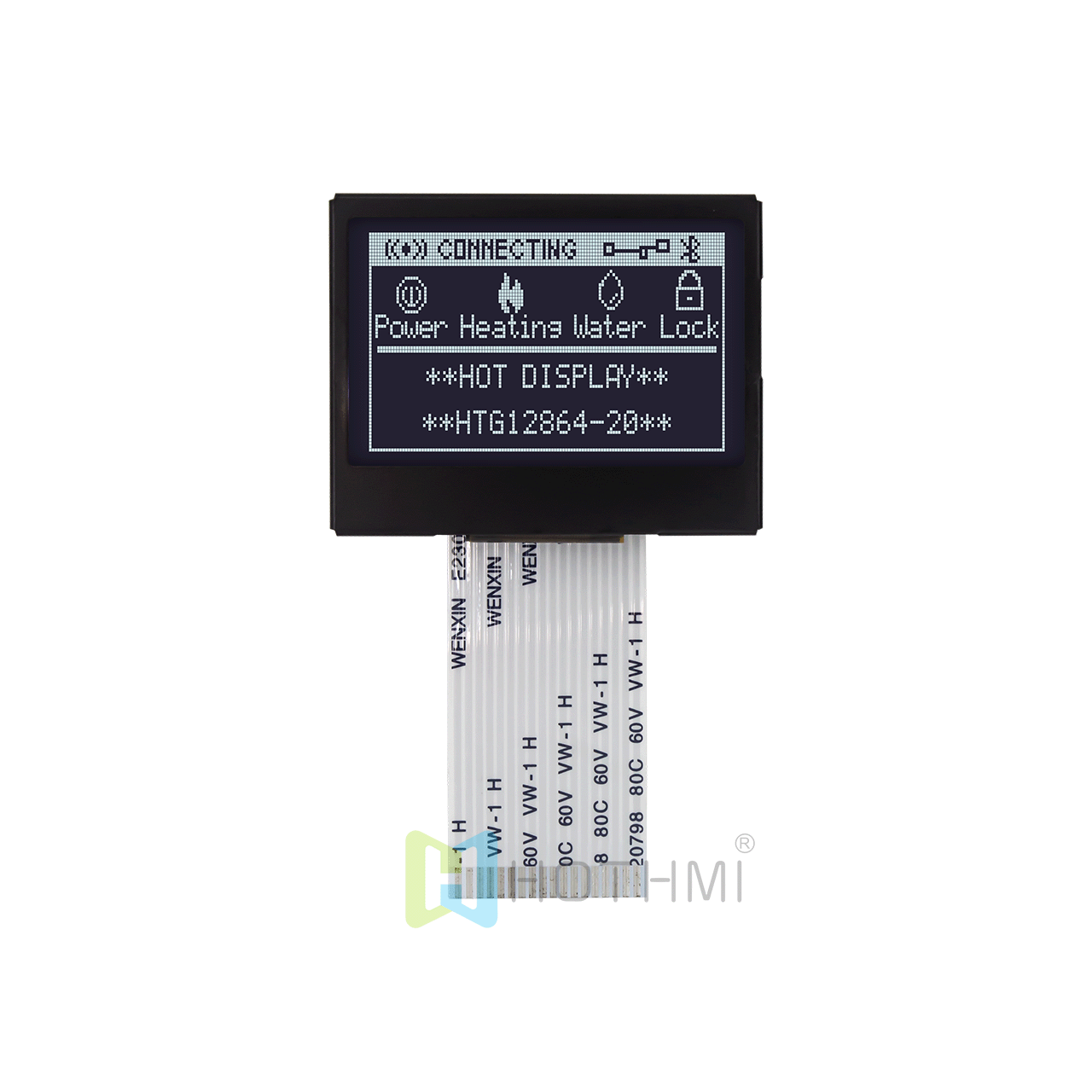 1.7-inch LCD12864 LCD screen/LCM128x64 graphic dot matrix module/white text on black background/MCU interface