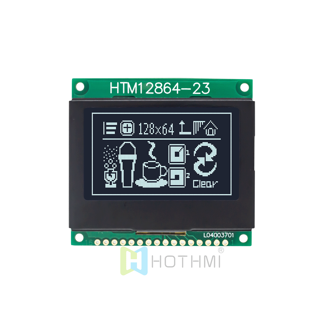 2.0-inch 128x64 low-price graphic LCD module/128x64 graphic LCD module/ST7565 control chip/5.0 black background with white characters
