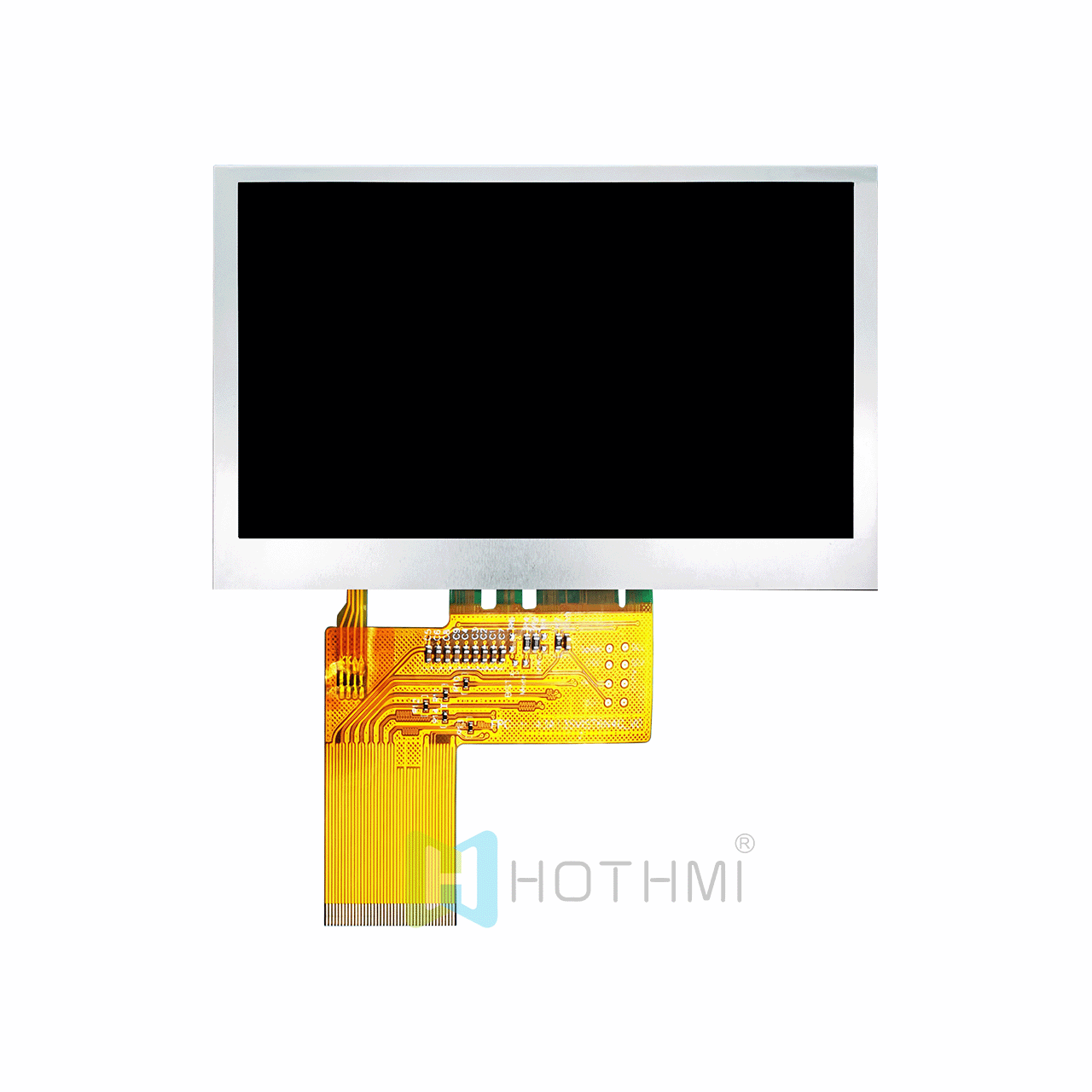 4.3-inch 800x480 dot matrix TFT LCD display module wide temperature IPS full viewing angle readable in sunlight LVDS compatible with industrial computer motherboard