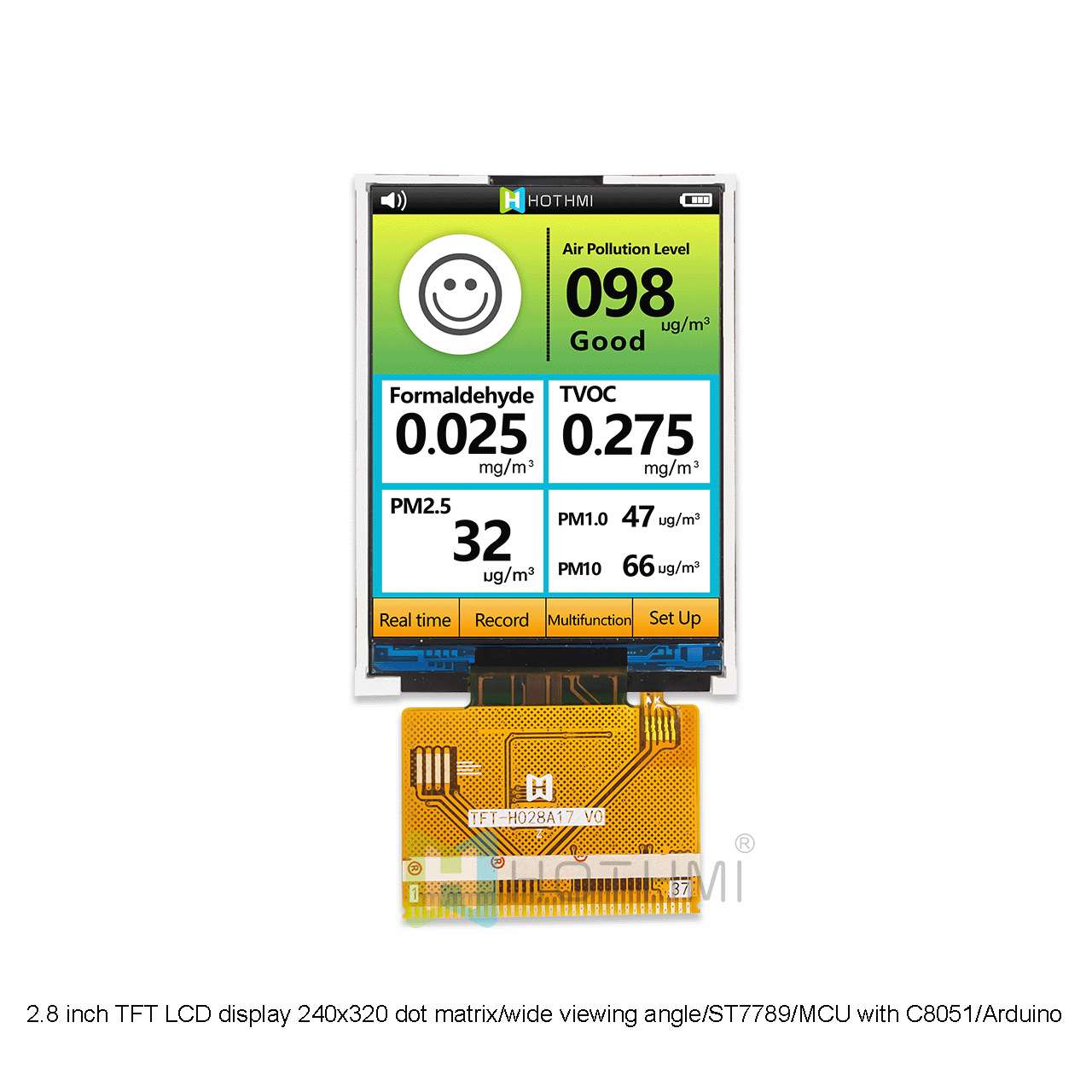2.8 inch TFT LCD display 240x320 dot matrix/wide viewing angle/ST7789/MCU compatible with C8051/Arduino/STM32