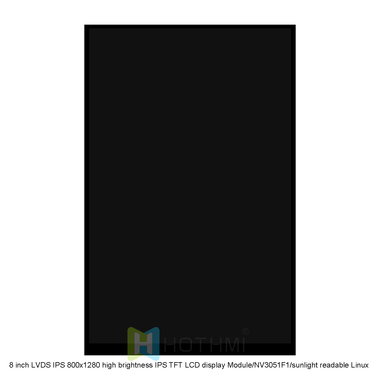 8.0inch LVDS IPS 800x1280 high brightness IPS TFT LCD display Module/NV3051F1/sunlight readable Linux