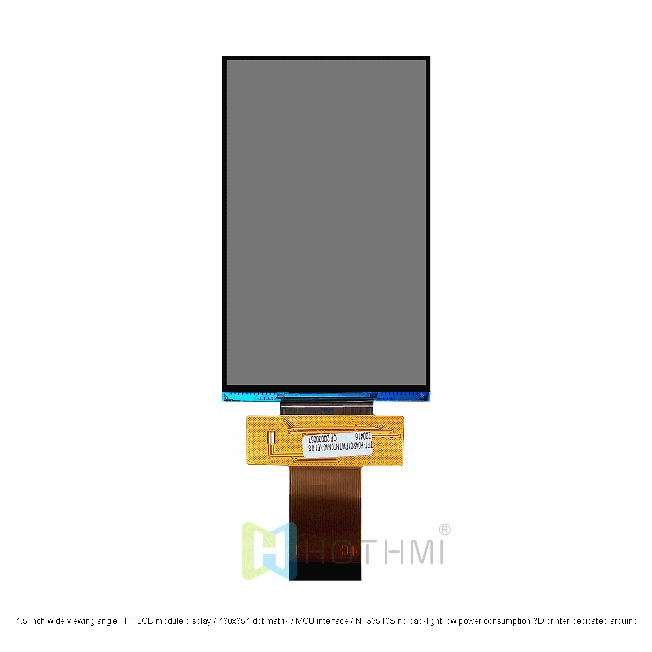 4.5-inch wide viewing angle TFT LCD module display / 480x854 dot matrix / MCU interface / NT35510S no backlight low power consumption 3D printer dedicated arduino