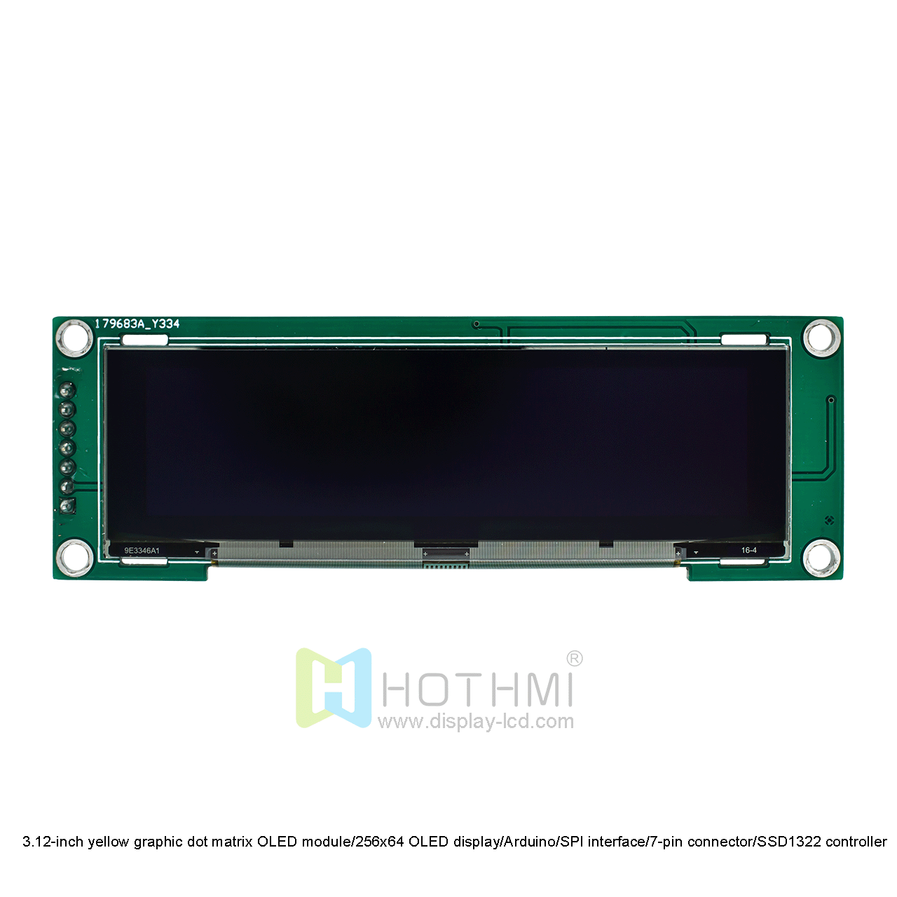 25664yellow graphic OLED module/Arduino/SPI interface/7-pin connector/SSD1322
