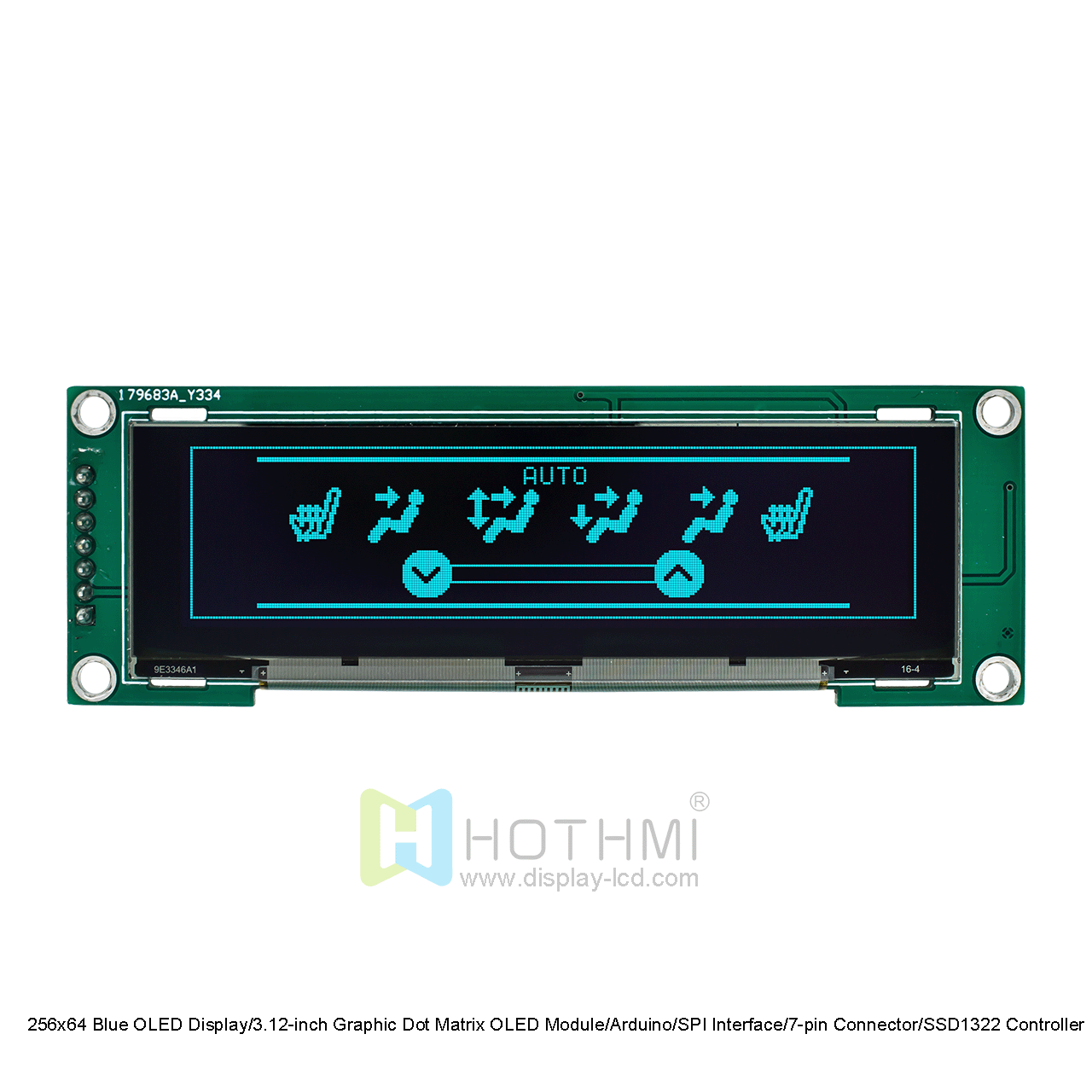 256x64 Blue OLED Display/3.12 inch/Arduino/SPI Interface/7-pin/SSD1322