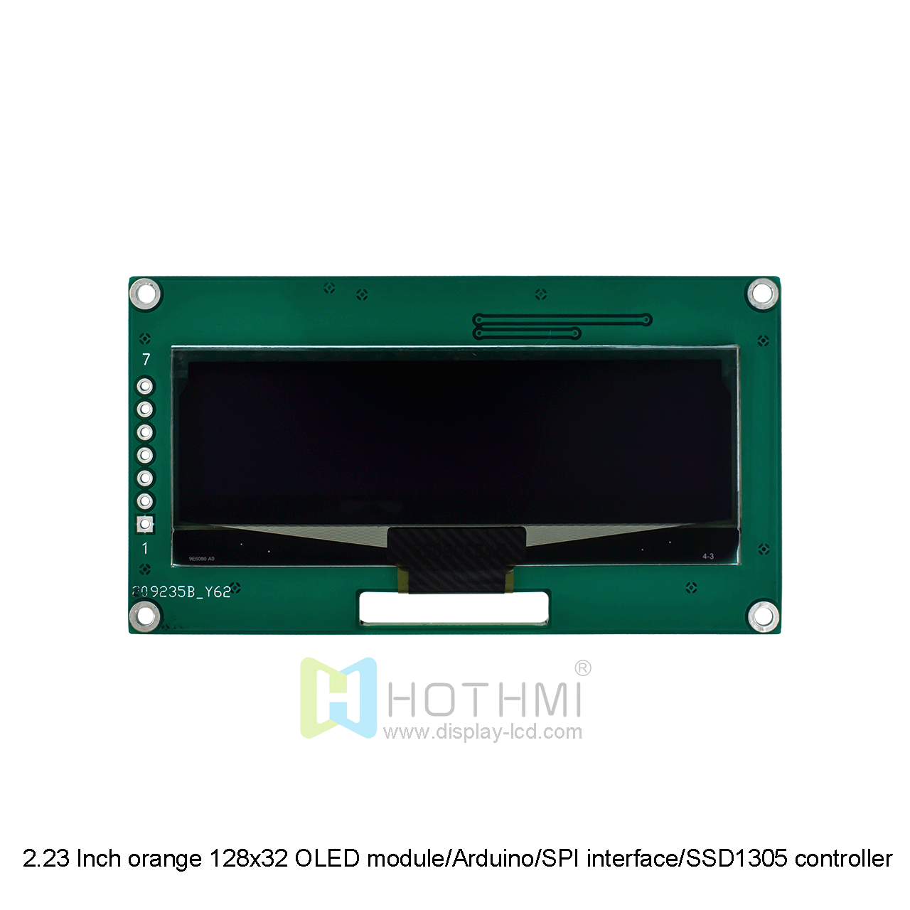 12832 orange OLED module/Arduino/SPI interface/7-pin connector/SSD1305 controller