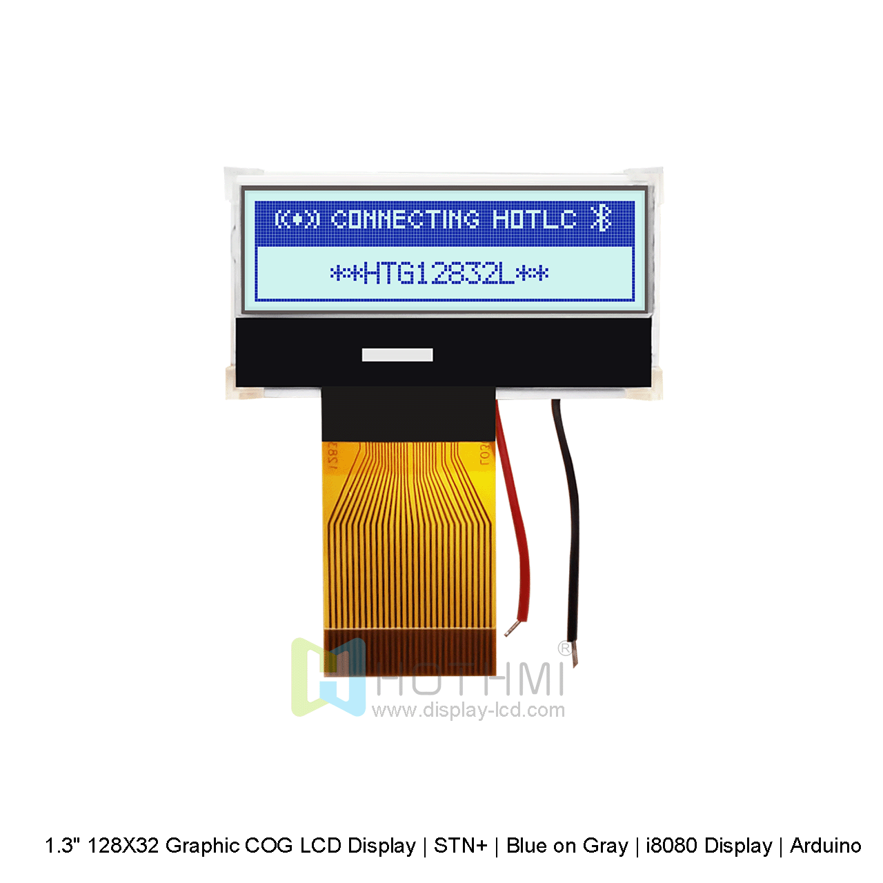 Graphic COG LCD Display 1.3" 128X32 | STN+ | Blue on Gray Arduino