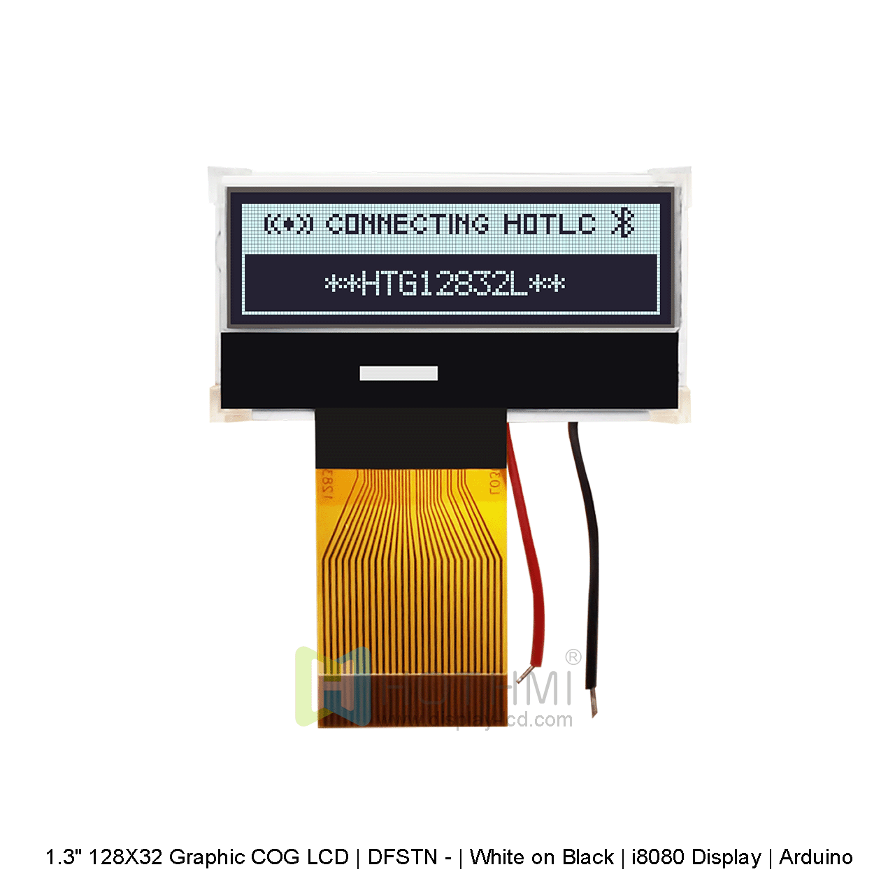 Graphic COG LCD Screen 1.3 Inch DFSTN Black Background White Text Arduino