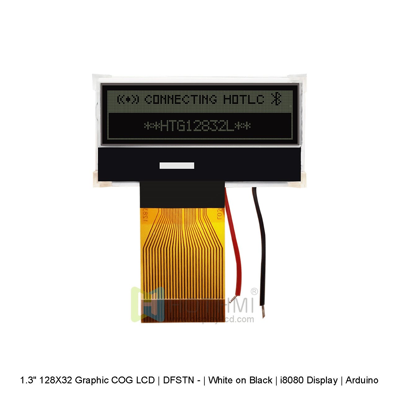 Graphic COG LCD Screen 1.3 Inch DFSTN Black Background White Text Arduino