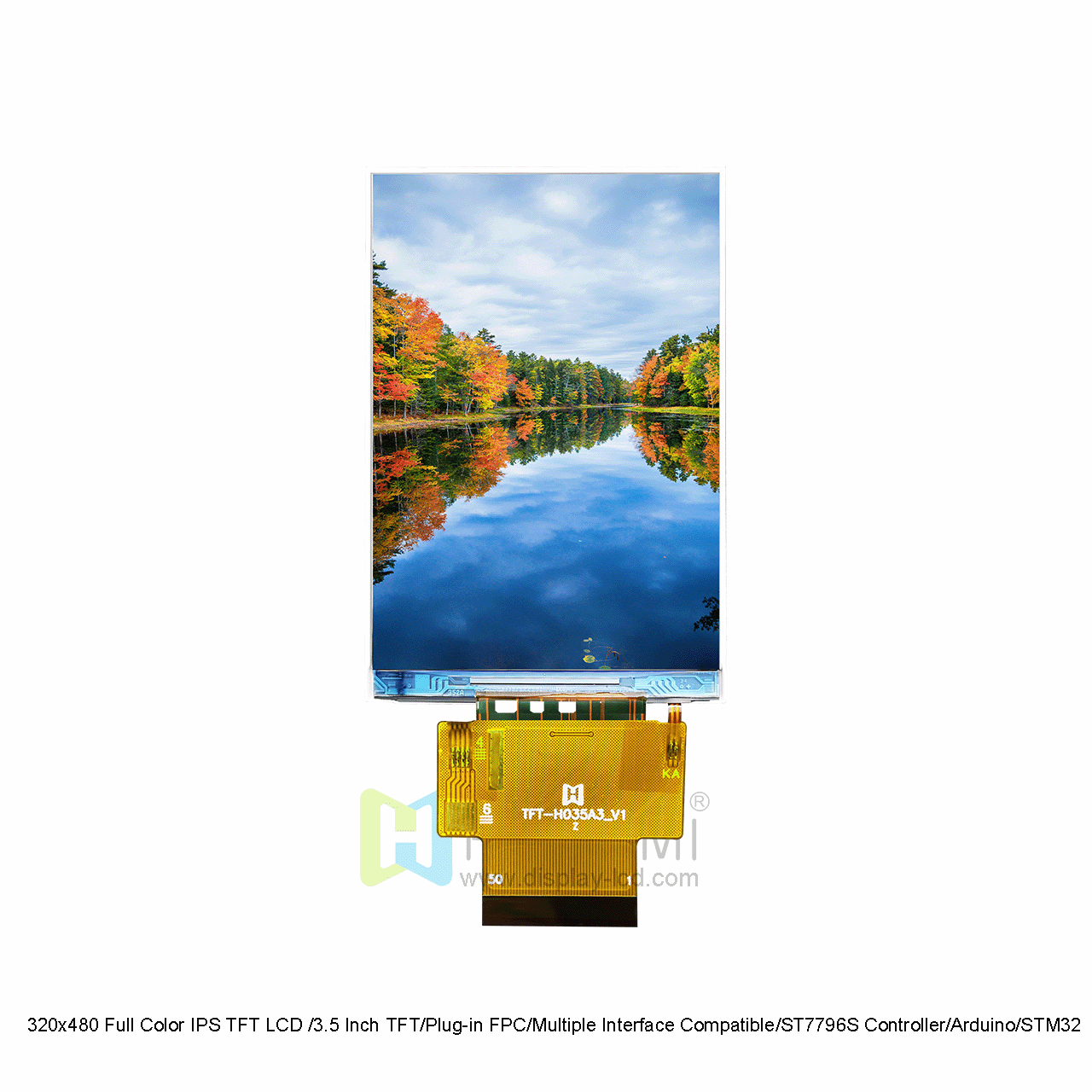320x480 Full Color IPS TFT LCD /3.5 Inch TFT/Plug-in FPC/MCU/ST7796S Controller/Arduino/STM32