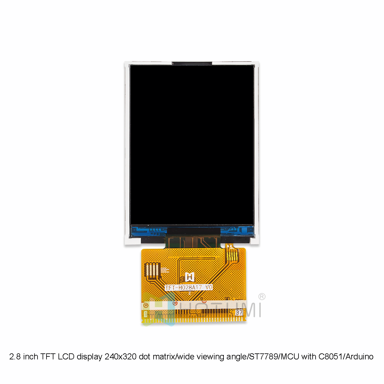 2.8 inch TFT LCD color display / 240X320 color screen / 8080MCU interface / wide temperature / plug-in FPC