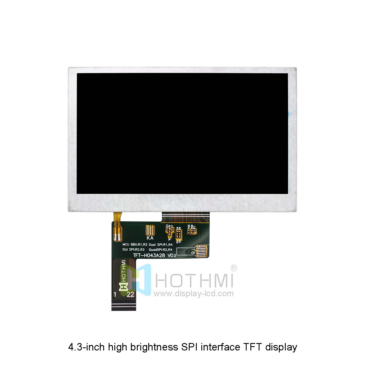 4.3 inch TFT display | 480x272 QSPI interface TFT display Module | NV3041