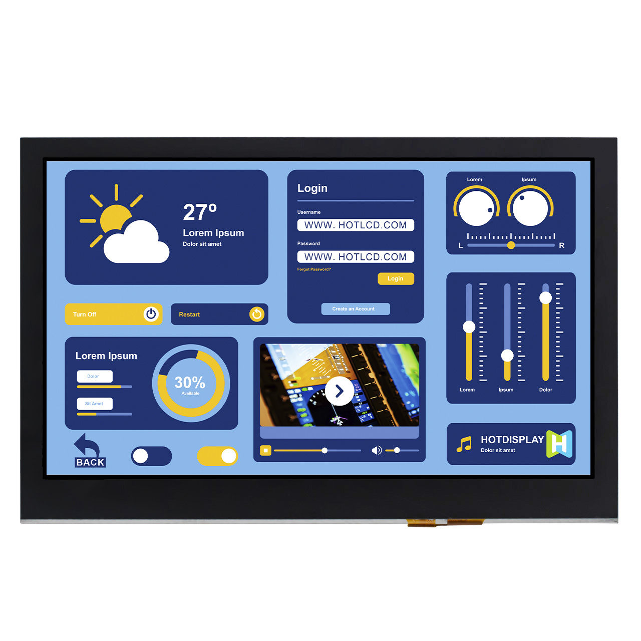 5.0 inch TFT LCD Screen | 480x272 capacitive touch display | NV3041