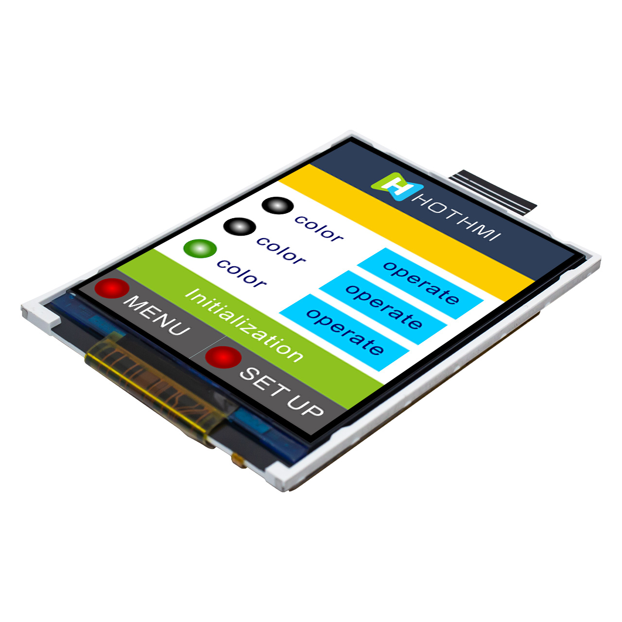 2.8"TFT LCD Display | 240x320 UART HMI Capacitive Display | Chip on FPC 