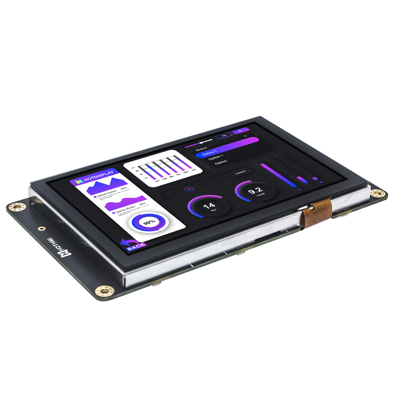 5.0-inch HMI Smart UART Display Module/800x480 Resolution/IPS Full Viewing Angle/Capacitive Touch TFT LCD Display Module