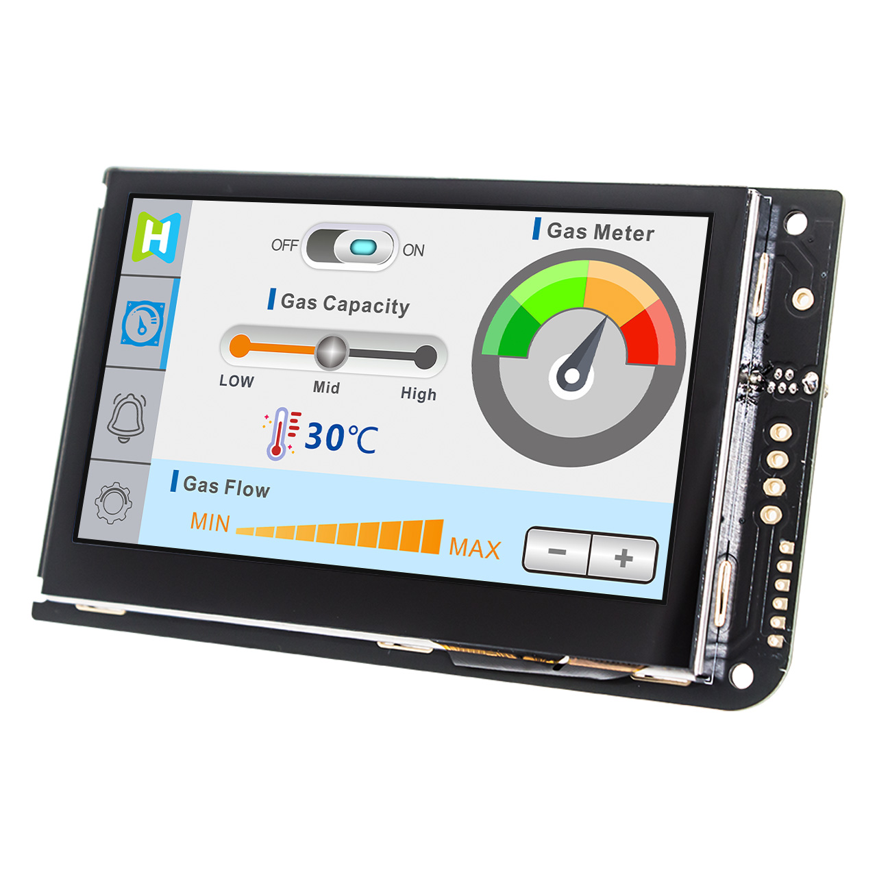 4.3-inch 480x272 dot matrix smart serial screen TFT LCD display module URAT capacitive touch screen HMI IPS sunlight readable compatible with Raspberry Pi