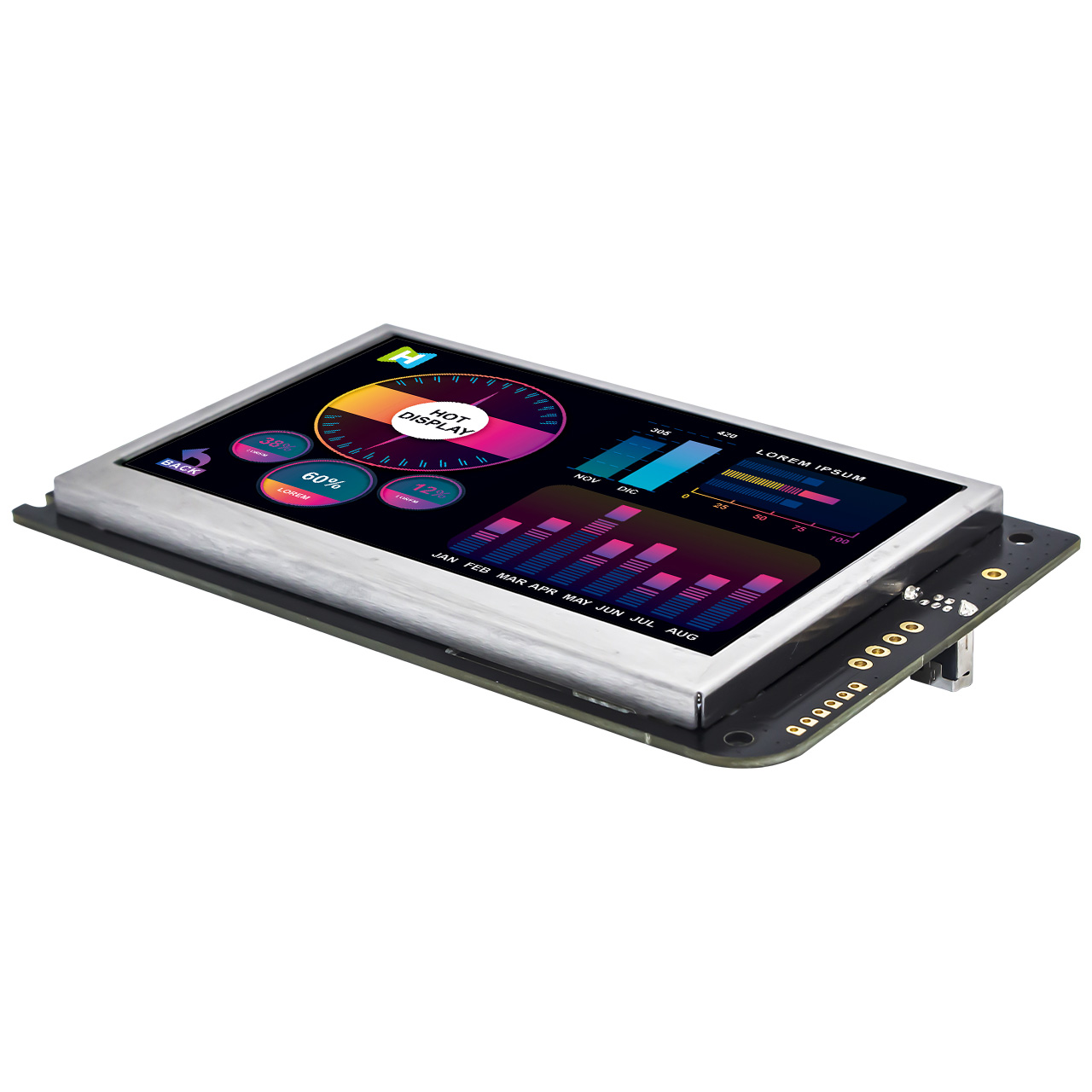 4.3-inch TFT LCD display module/4.3-inch UART smart serial port screen/800x480 dot matrix color screen module/IPS full-view TFT with board module