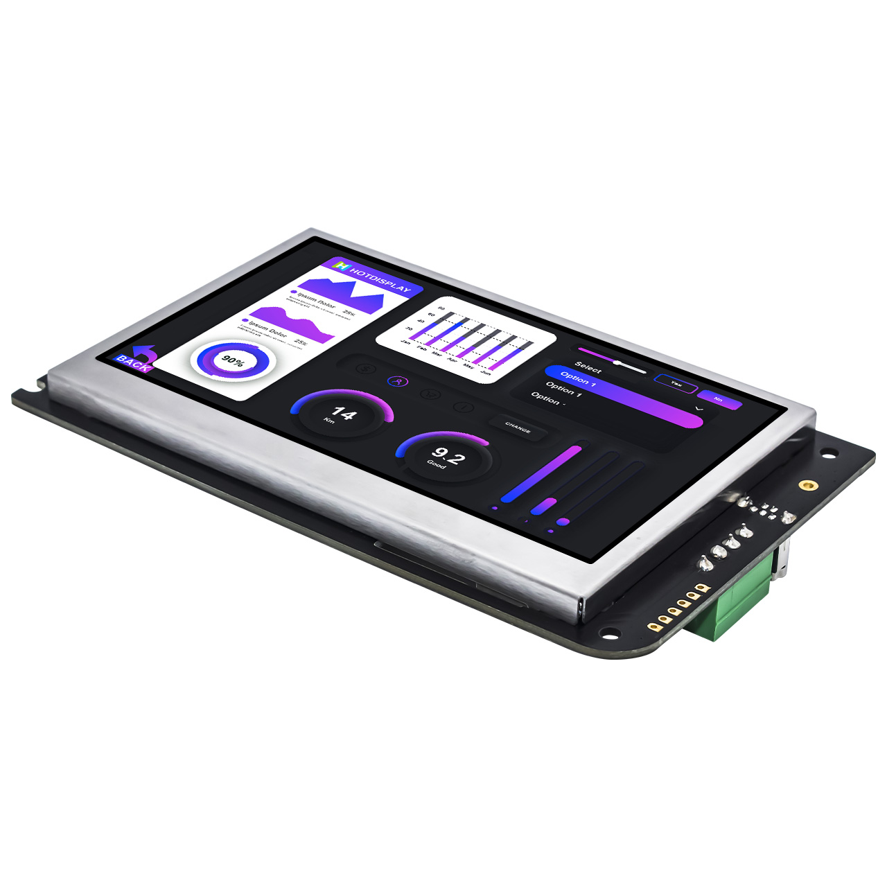 4.3-inch 800x480 dot matrix smart serial screen TFT LCD display module URAT resistive touch screen HMI IPS sunlight readable compatible with Raspberry Pi