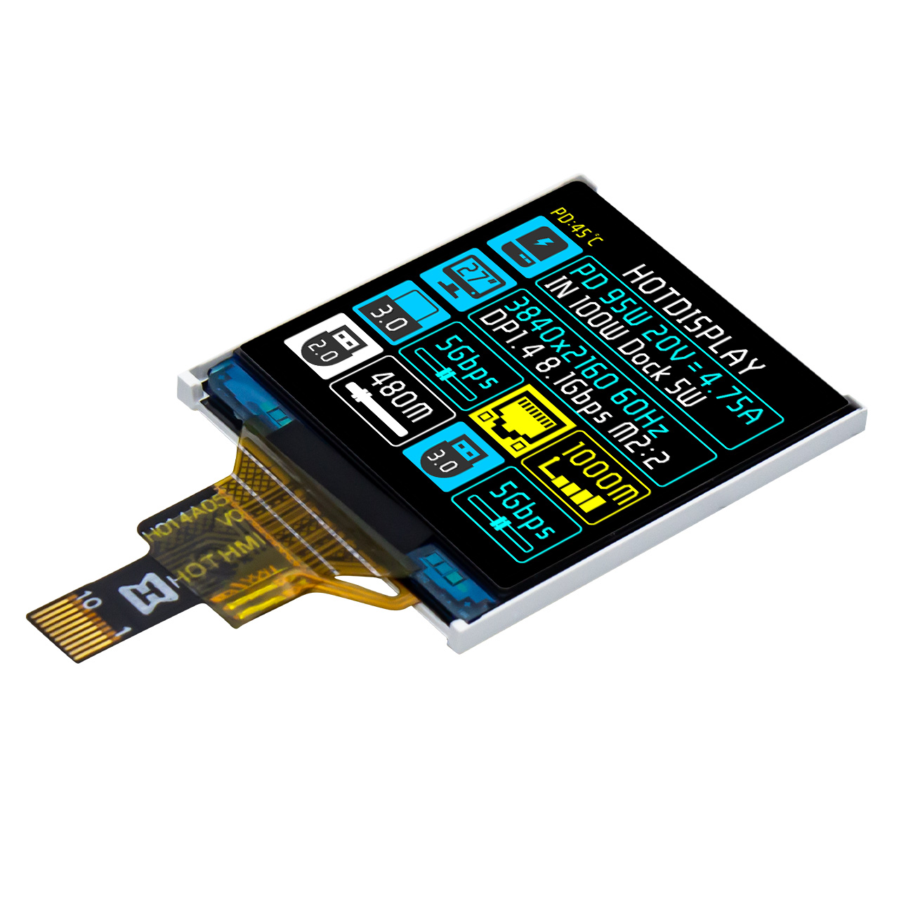 1.4 inch square TFT LCD display module/IPS full viewing angle/240x240 /SPI interface/ST7789/applied to smartwatch