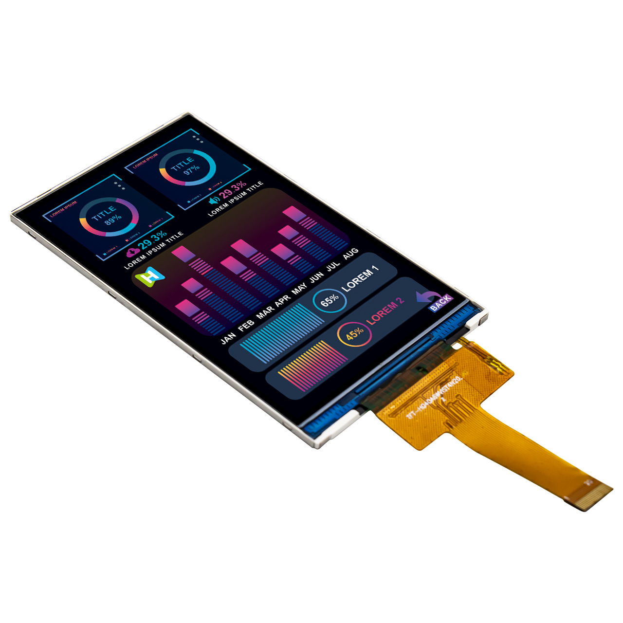4.0 inch TFT LCD/ST7701S controller480x800 /IPS full-view wide-temperature TFT/MIPI interface/FPC plug-in/Android/RK
