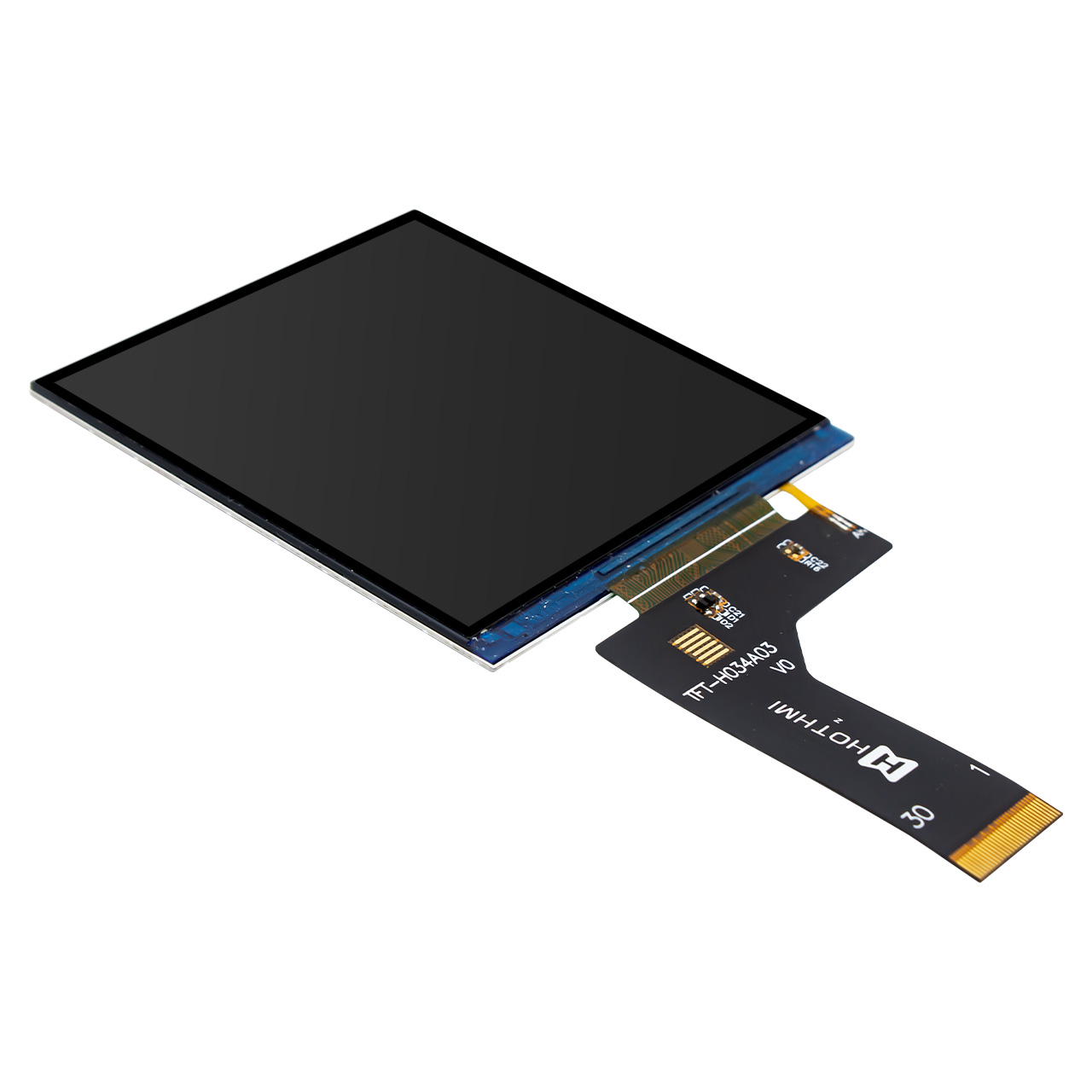 3.4寸方形彩色液晶显示模块 480X480px 彩屏模组 NV3049/MIPI接口