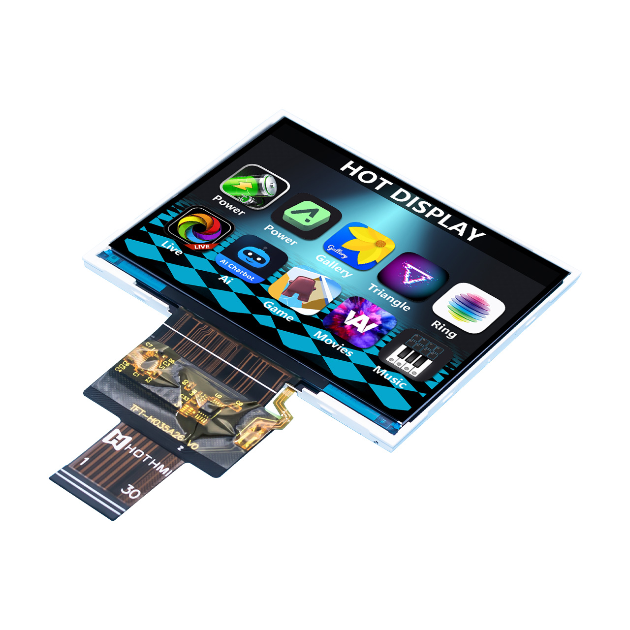 3.5 inch TFT LCD Display | 640x480 LVDS TFT Display  | IPS TFT Color Display