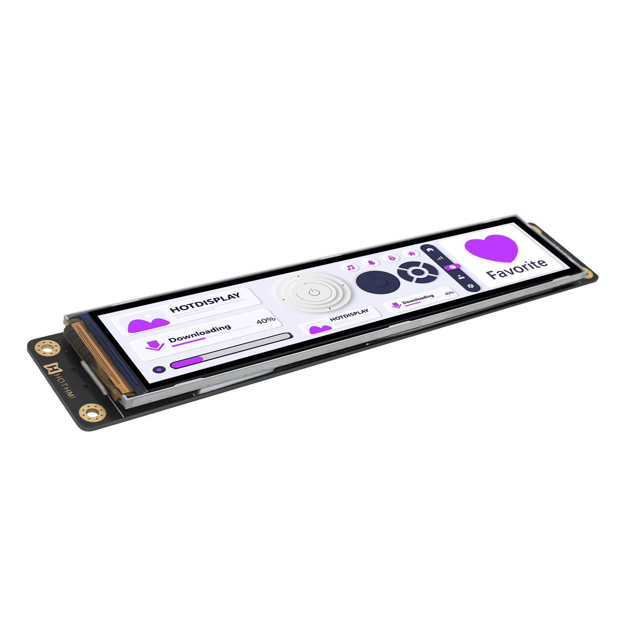 7寸UART接口 IPS 280x1424分辨率 智能串口屏TFT液晶屏