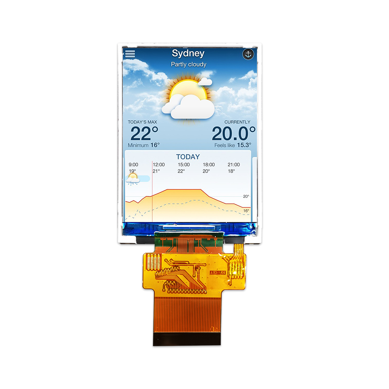 2.4-inch TFT high-brightness color display/240*320 resolution/Full-viewing angle IPS process/Visible in sunlight /MCU interface compatible with SPI /ST7789V/Arduino/C8051/STM32