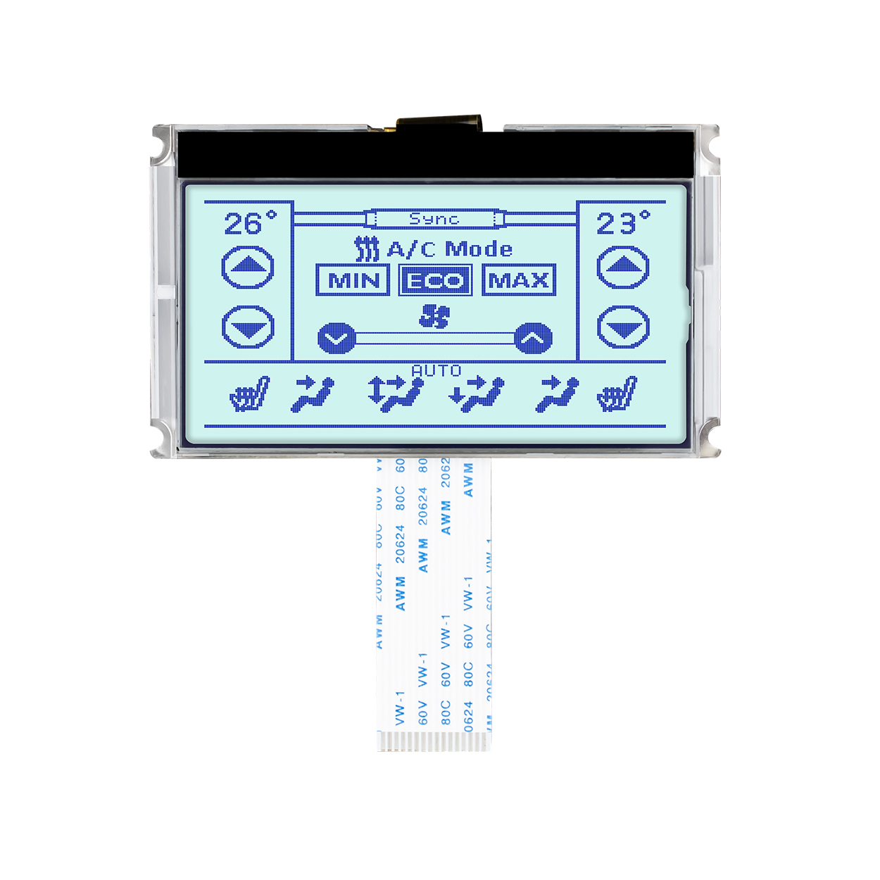 Graphic LCD Module | STN+ | 3.2" 240X120 Blue on Gray | UC1608 | MCU | Arduino | 3.3V