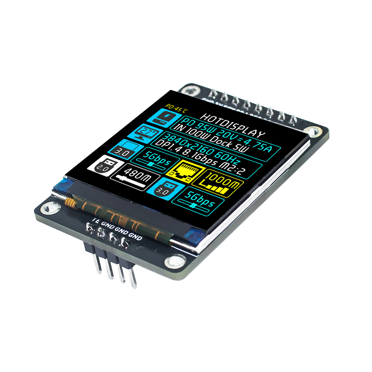1.5"TFT LCD Modules -240x240 Square Display-ST7789 Controller