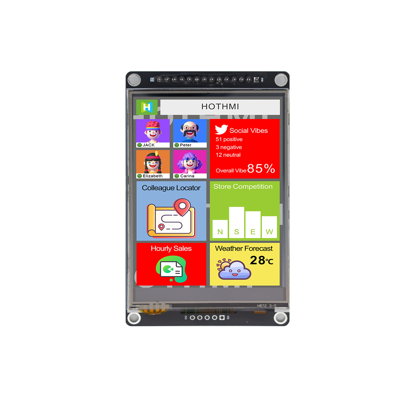 3.2 寸 TFT LCD 模块 | MCU 接口，带 ST7789 驱动 IC 电阻触摸