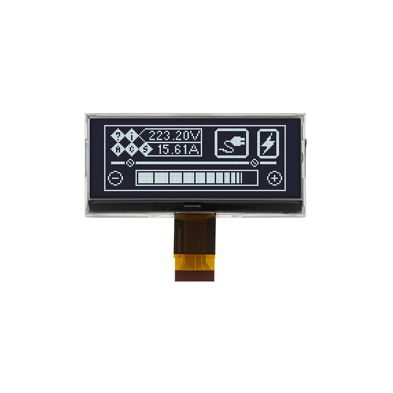 图形点阵 COG 3.1寸 128X48 | DFSTN - | 黑底白字显示屏 | MCU | Arduino